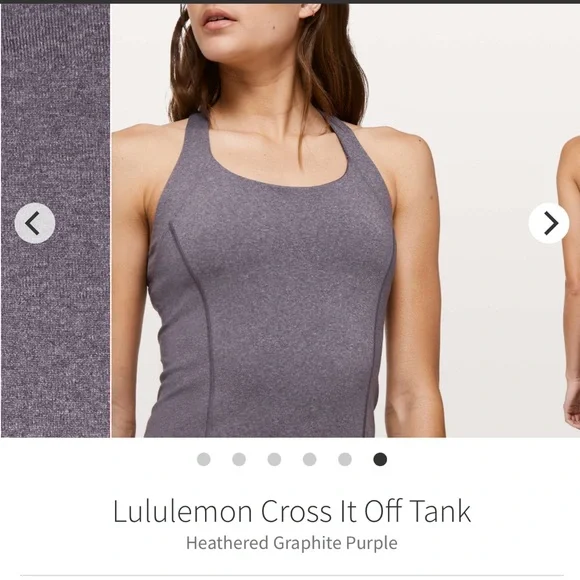 Lululemon Cross It Off Tank - 8 - Heathered Graphite Purple - Picture 5 of 12